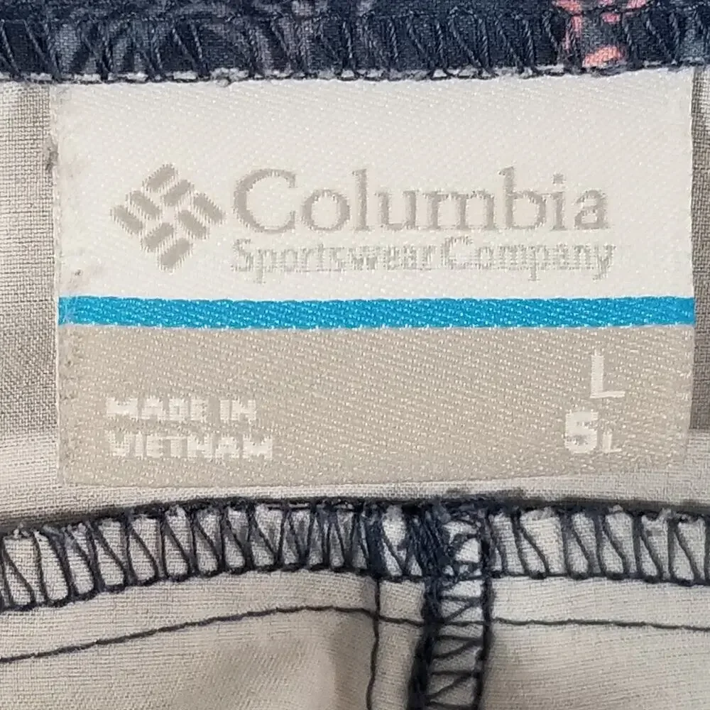 Columbia PFG Shorts Mens Large Blue Fish Print Performance Quick Dry Swim Trunks